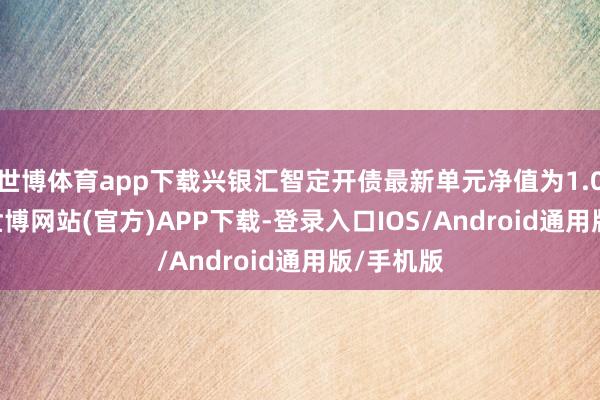 世博体育app下载兴银汇智定开债最新单元净值为1.0441元-世博网站(官方)APP下载-登录入口IOS/Android通用版/手机版